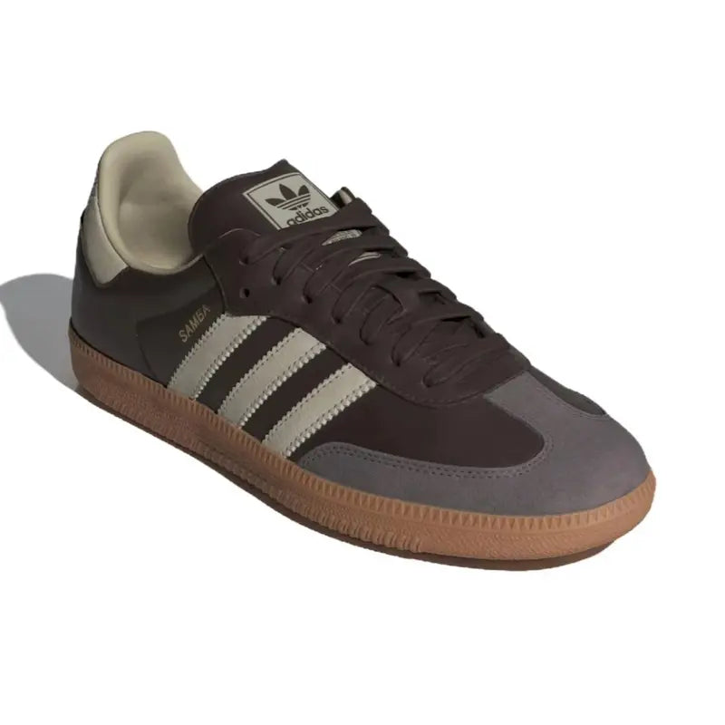 ID1481-Samba OG Vintage Sneaker - Men¡¯s Unisex Brown Putty Grey Athletic Trainer