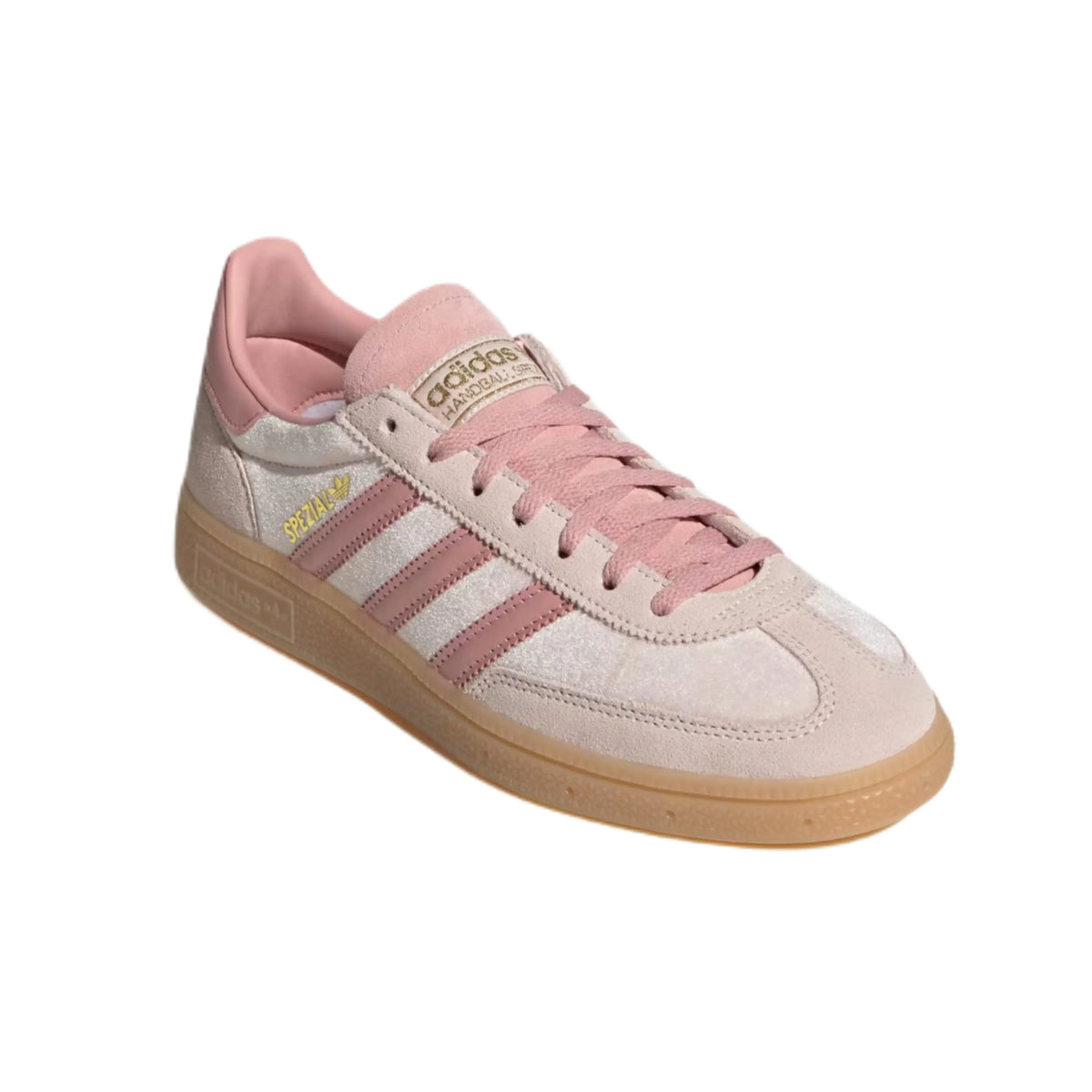 JR3645-Women's  Handball Spezial 'Wonder Quartz Wonder Mauve Gum' Suede Upper Sneaker