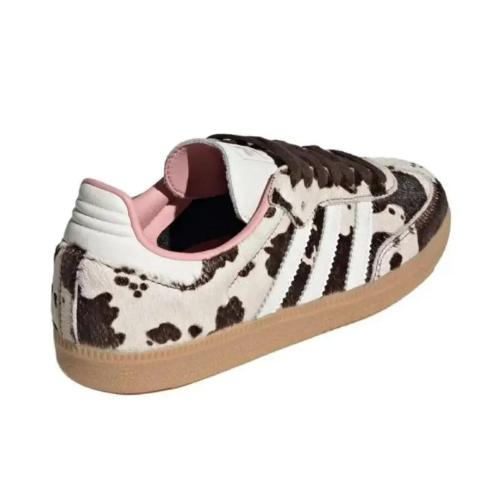 JS3931-Samba OG Cow Print Closed Athletic Sneakers