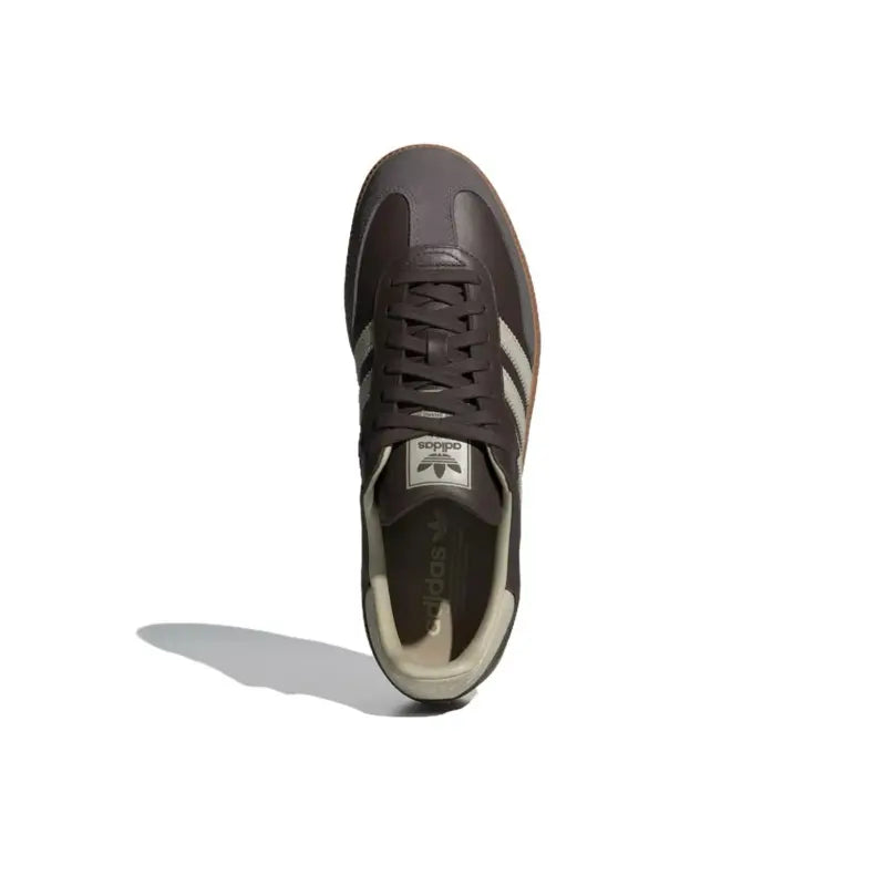 ID1481-Samba OG Vintage Sneaker - Men¡¯s Unisex Brown Putty Grey Athletic Trainer