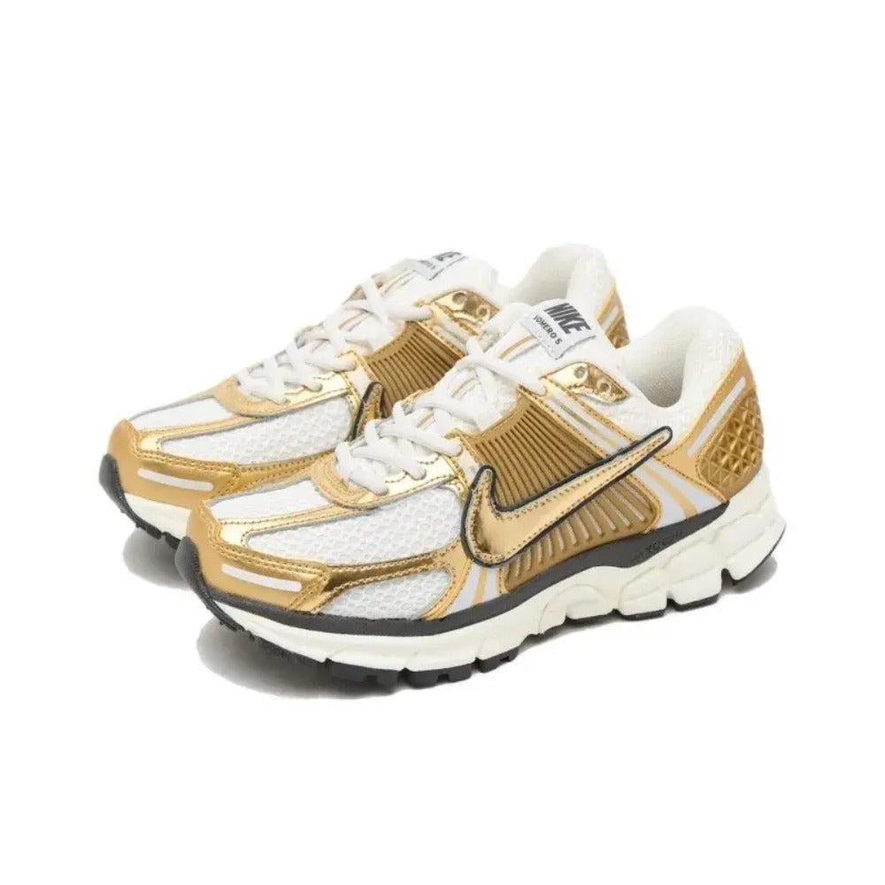HF7723-001-Zoom Vomero 5 Metallic Gold Women's Shoes