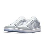 DC0774-105-Women's Air Jordan 1 Low 'White Wolf Grey' Sports Sneakers