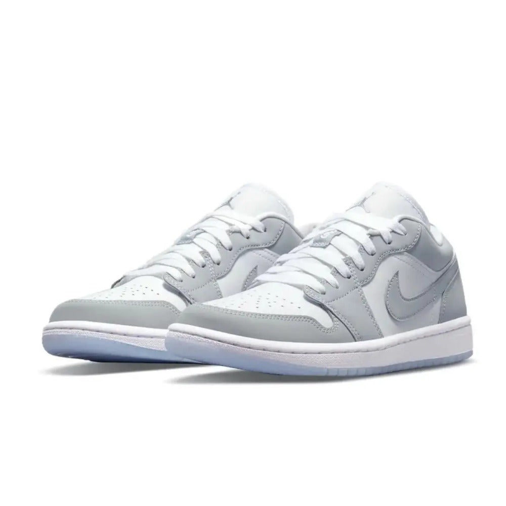 DC0774-105-Women's Air Jordan 1 Low 'White Wolf Grey' Sports Sneakers