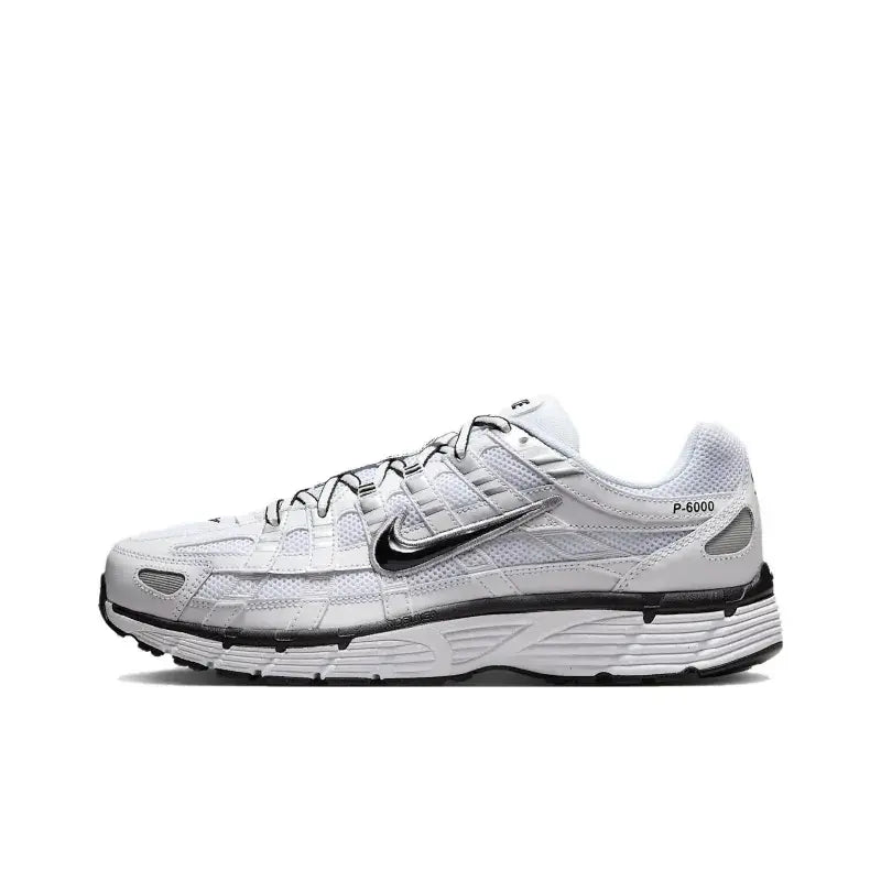 P6000-White Metallic Silver Black Men
