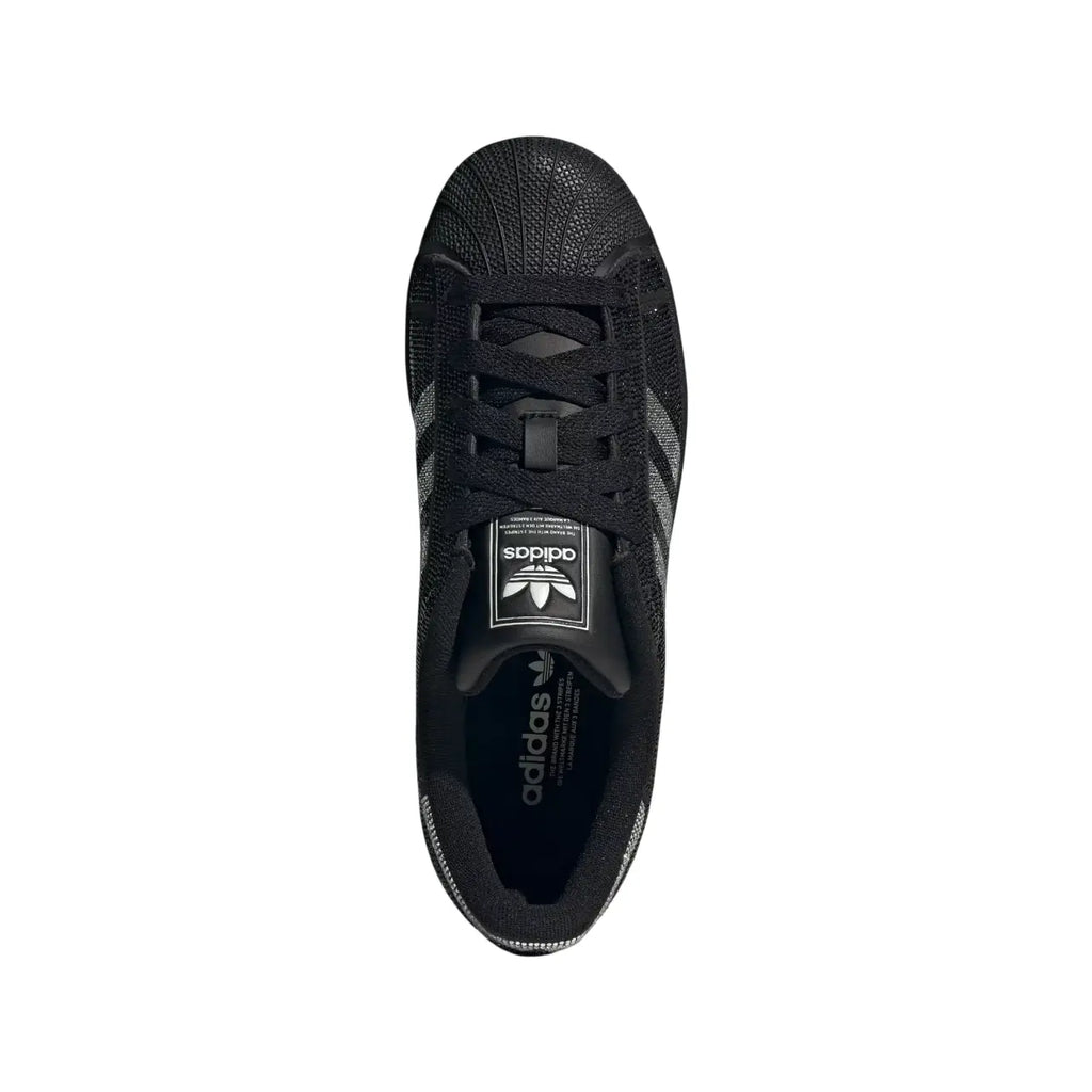 IH4200-Wmns Superstar Rhinestone Black Silver Classic Lightweight