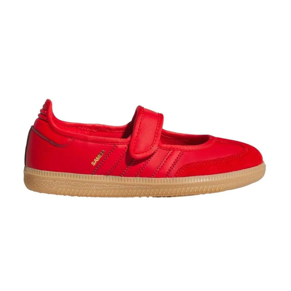 JQ6446-Samba Jane Scarlet Red Gold Youth / Women's
