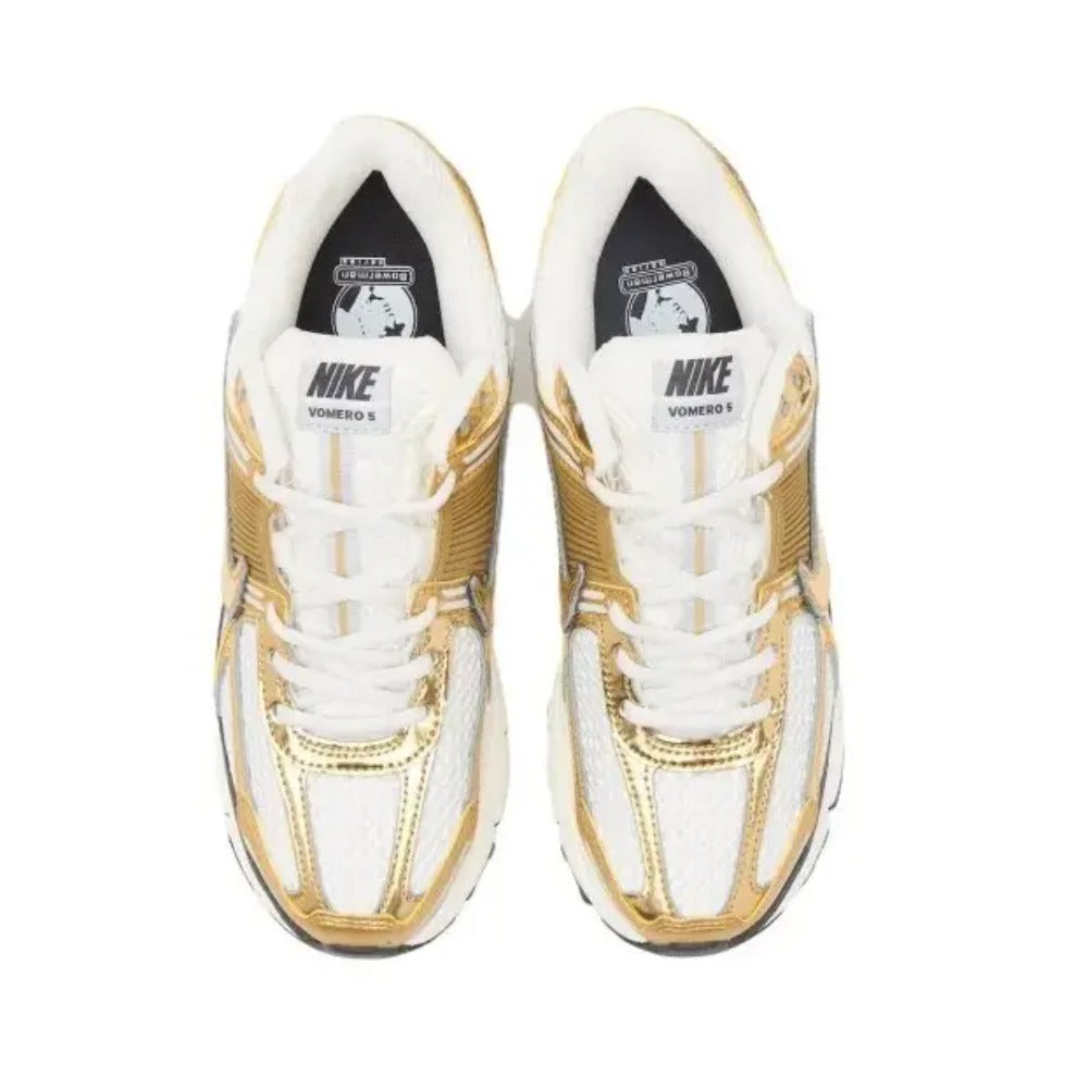 HF7723-001-Zoom Vomero 5 Metallic Gold Women's Shoes